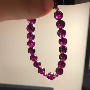 Purple Garnet Bead Bracelet